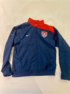 Nike Navy and Red USA Soccer Windbreaker Jacket